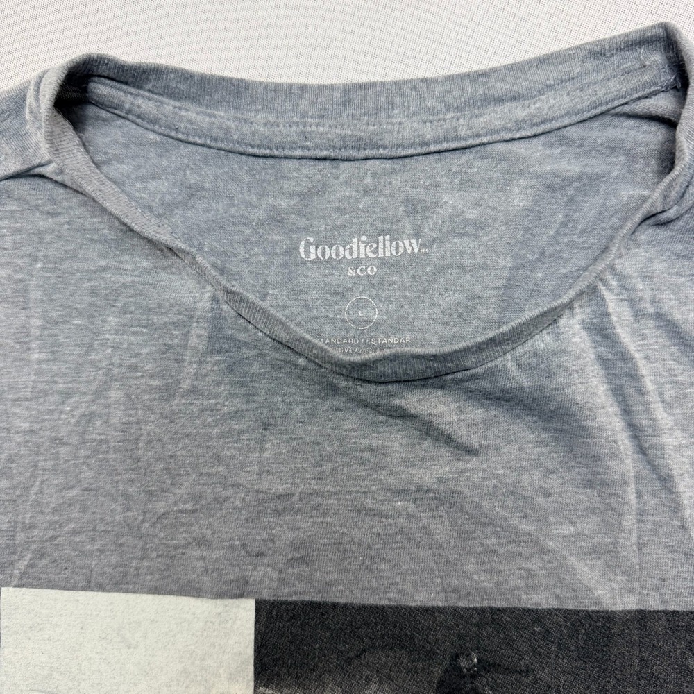 Goodfellow & Co Graphic Tee Mens Large Gray Good Winter Sports Ski Snowboard